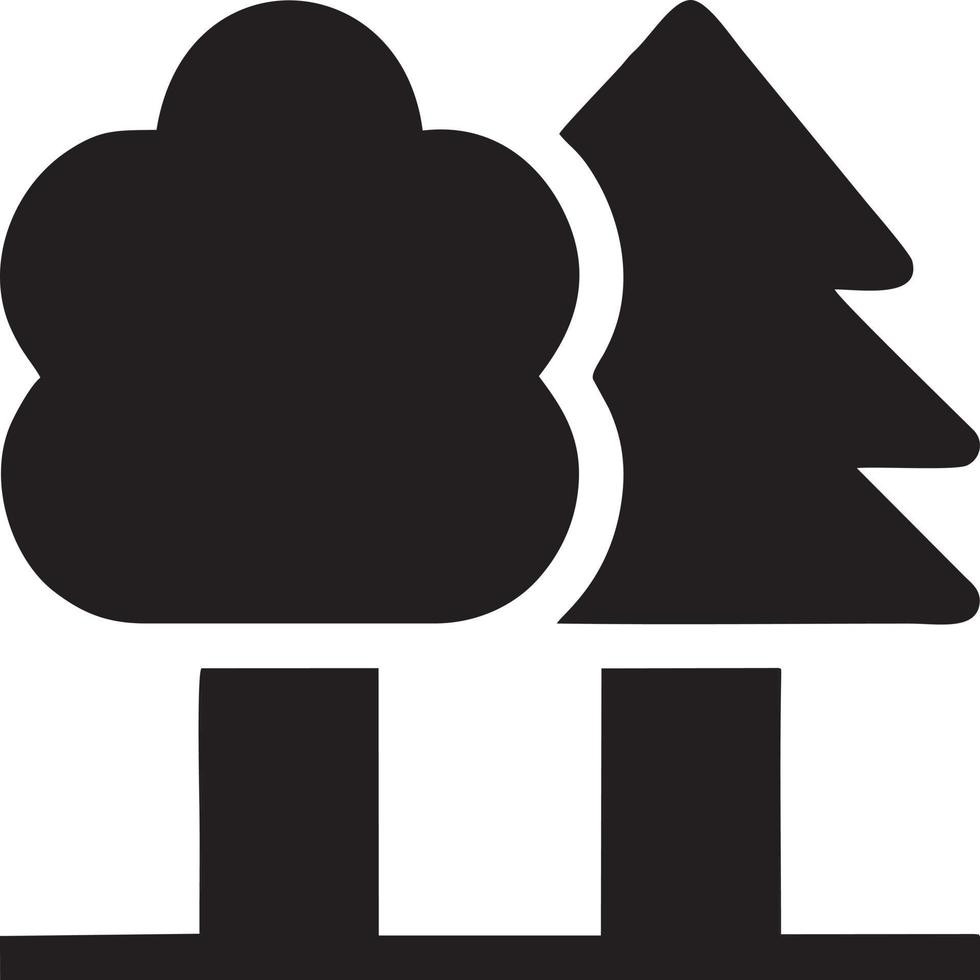 Baum Symbol Symbol Bild Vektor, Illustration von das Baum Botanik im schwarz Bild vektor