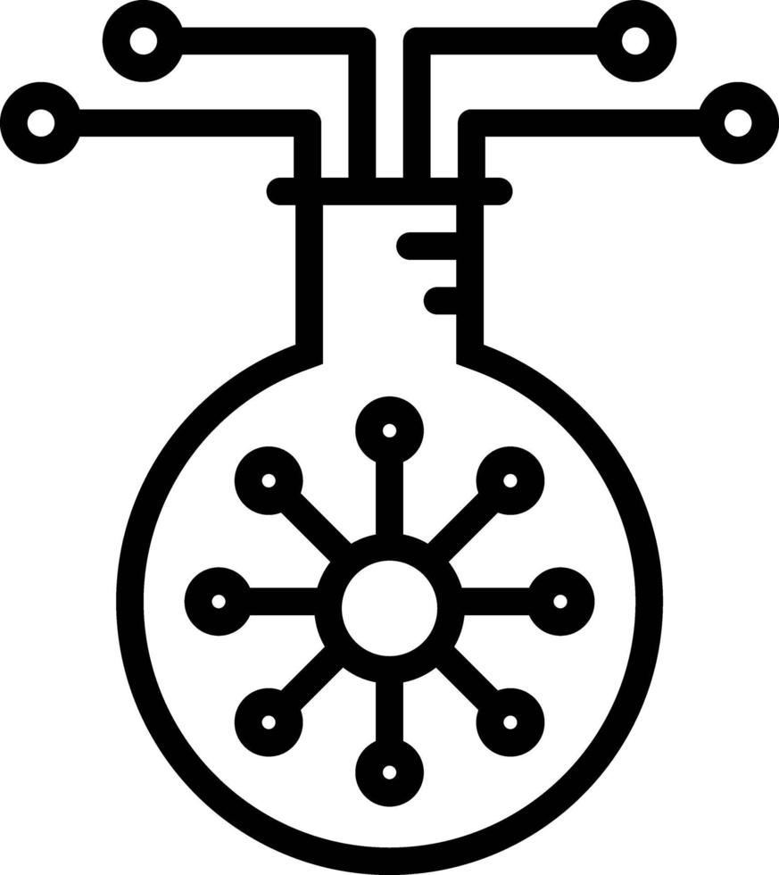 linje ikon för biologi vektor