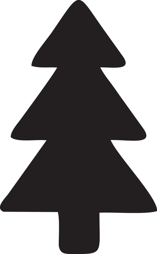 Baum Symbol Symbol Bild Vektor, Illustration von das Baum Botanik im schwarz Bild vektor