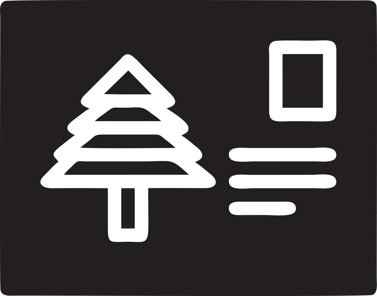 Baum Symbol Symbol Bild Vektor, Illustration von das Baum Botanik im schwarz Bild vektor