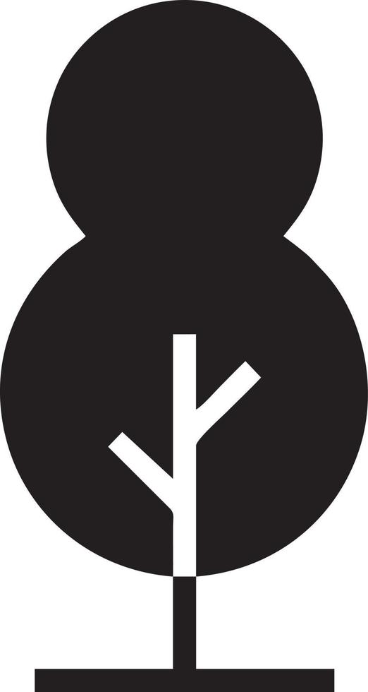 Baum Symbol Symbol Bild Vektor, Illustration von das Baum Botanik im schwarz Bild vektor