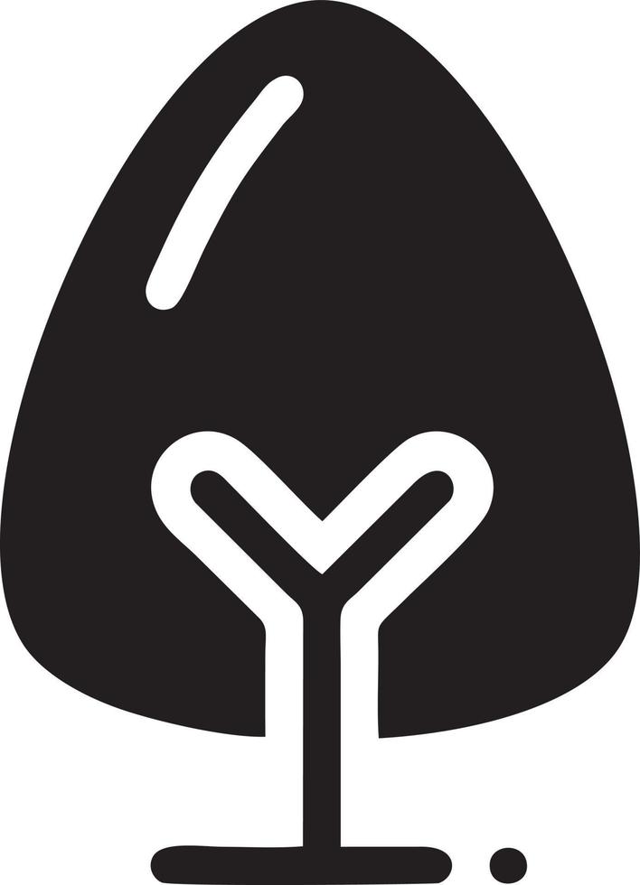 Baum Symbol Symbol Bild Vektor, Illustration von das Baum Botanik im schwarz Bild vektor