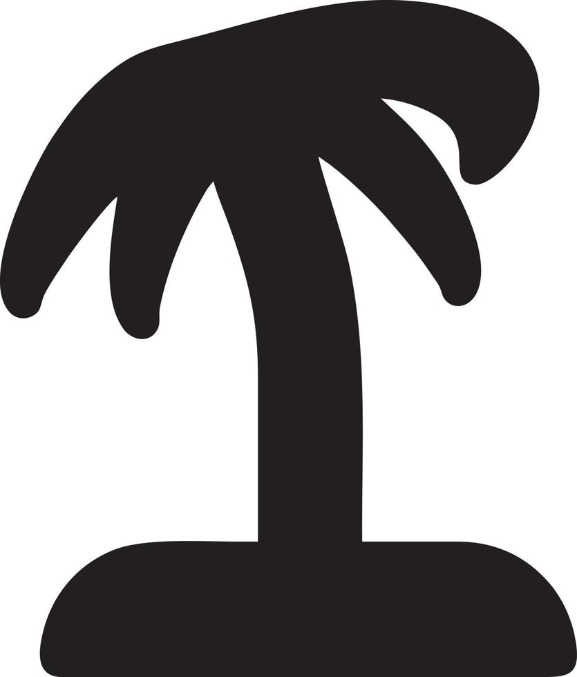 Baum Symbol Symbol Bild Vektor, Illustration von das Baum Botanik im schwarz Bild vektor