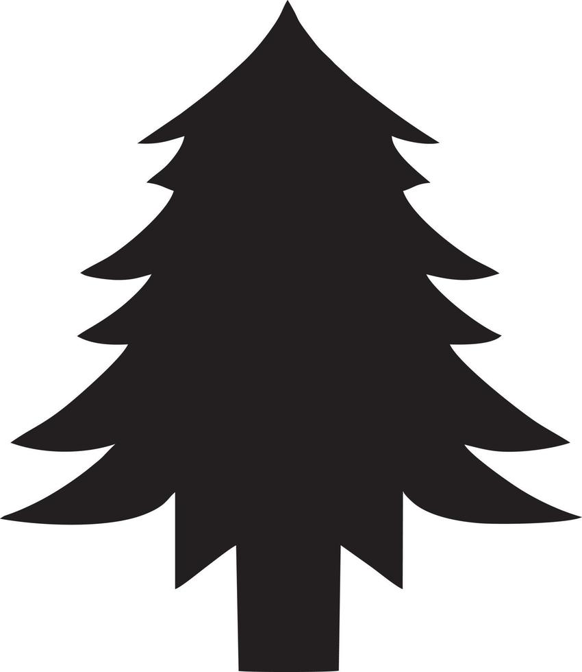 Baum Symbol Symbol Bild Vektor, Illustration von das Baum Botanik im schwarz Bild vektor