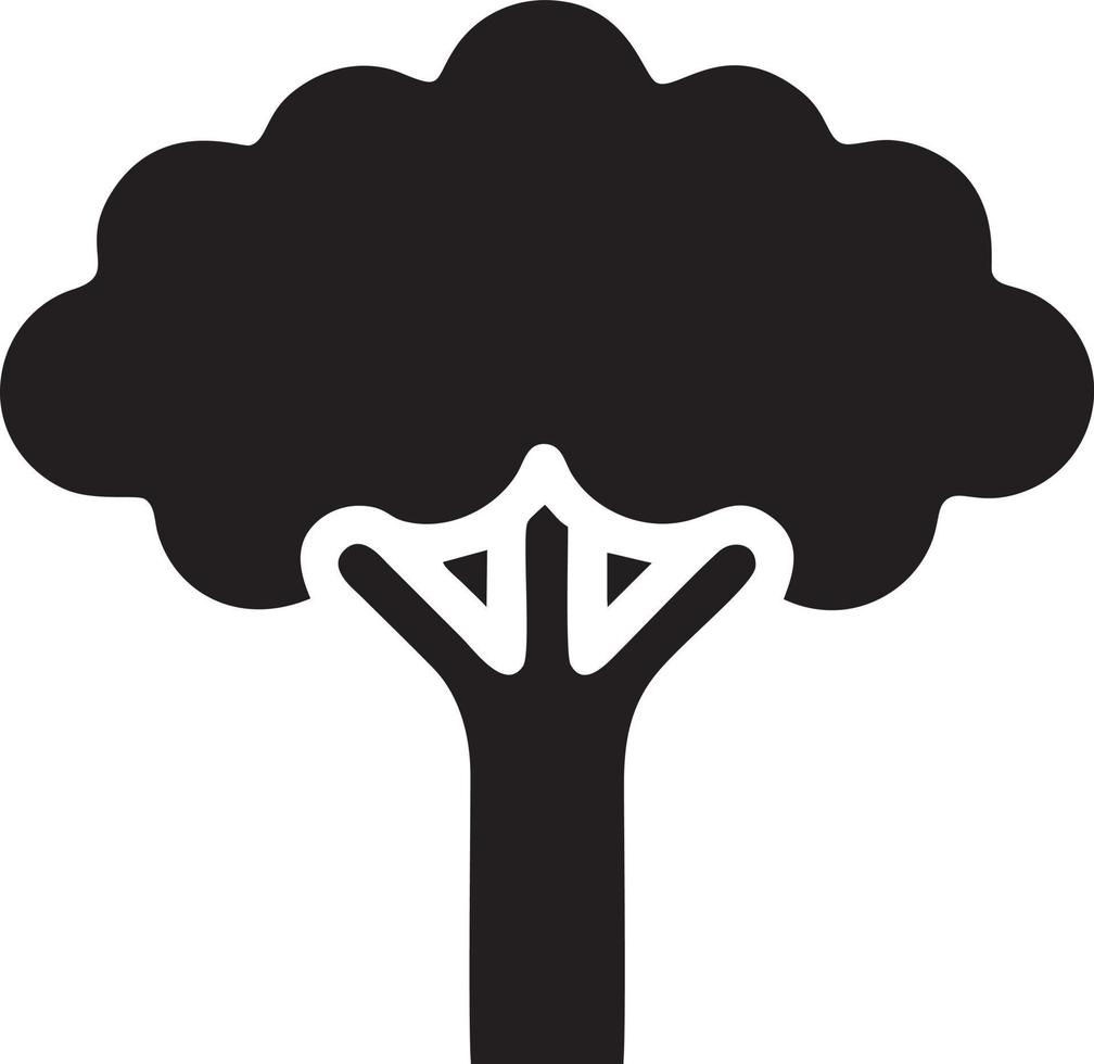 Baum Symbol Symbol Bild Vektor, Illustration von das Baum Botanik im schwarz Bild vektor