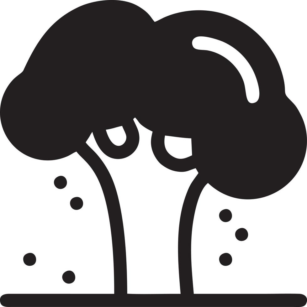 Baum Symbol Symbol Bild Vektor, Illustration von das Baum Botanik im schwarz Bild vektor