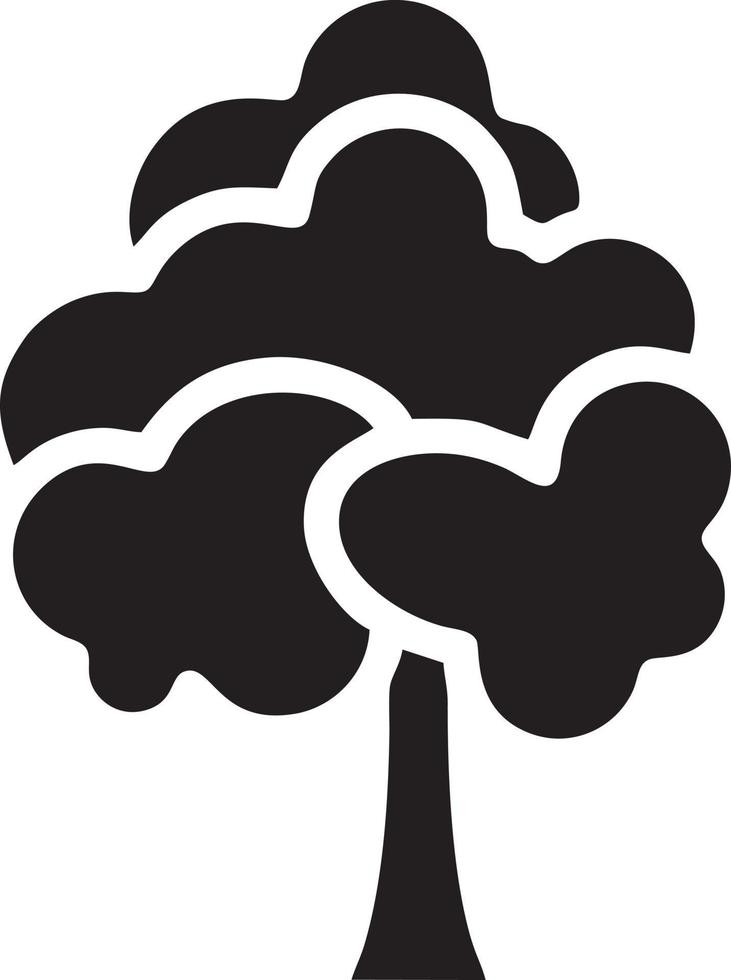 Baum Symbol Symbol Bild Vektor, Illustration von das Baum Botanik im schwarz Bild vektor