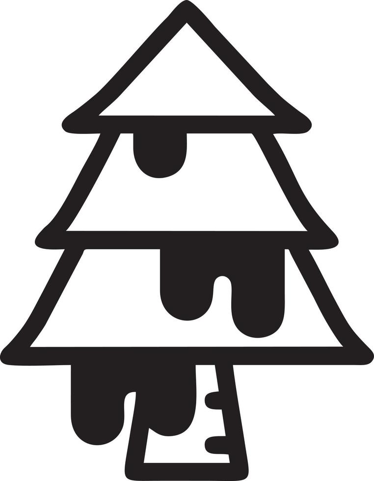 Baum Symbol Symbol Bild Vektor, Illustration von das Baum Botanik im schwarz Bild vektor