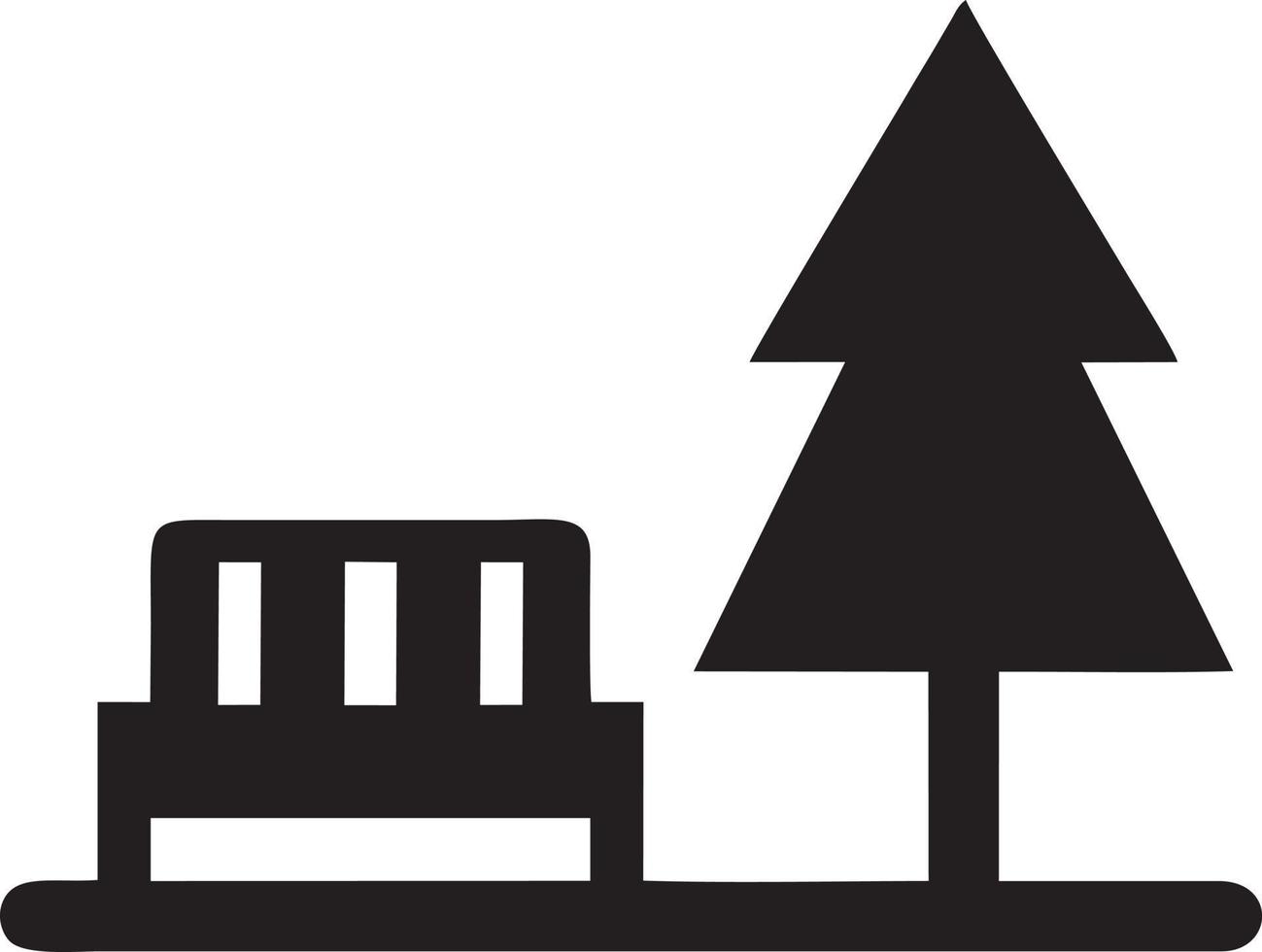 Baum Symbol Symbol Bild Vektor, Illustration von das Baum Botanik im schwarz Bild vektor