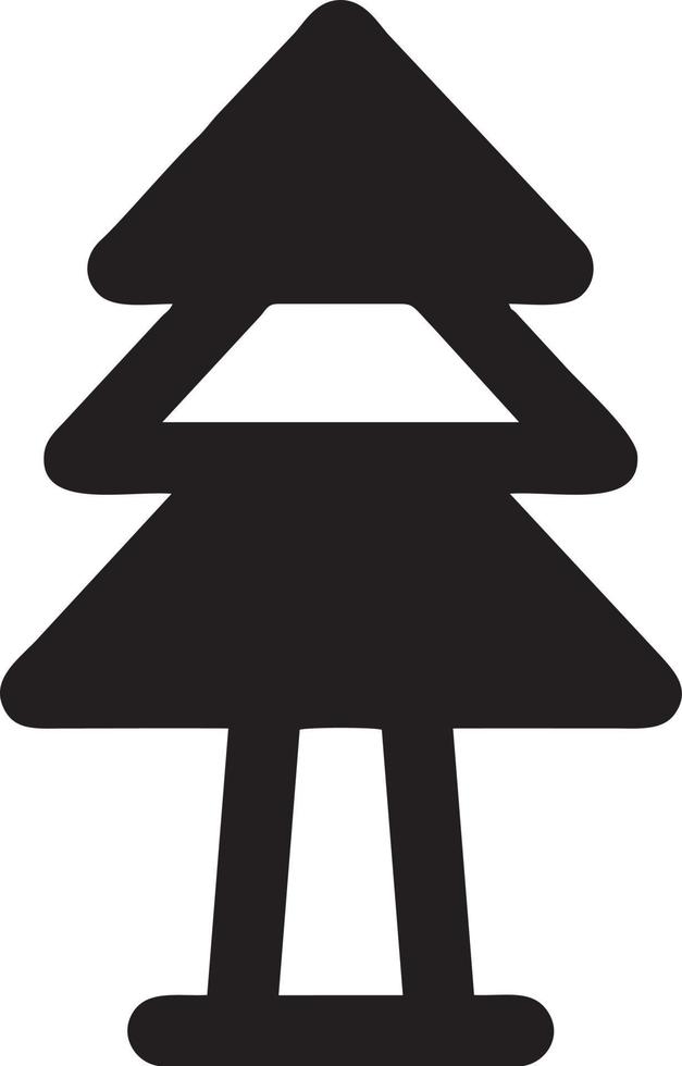 Baum Symbol Symbol Bild Vektor, Illustration von das Baum Botanik im schwarz Bild vektor