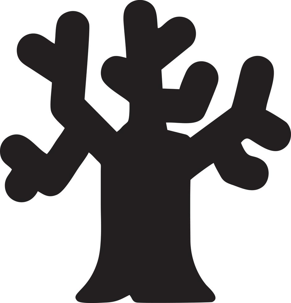 Baum Symbol Symbol Bild Vektor, Illustration von das Baum Botanik im schwarz Bild vektor