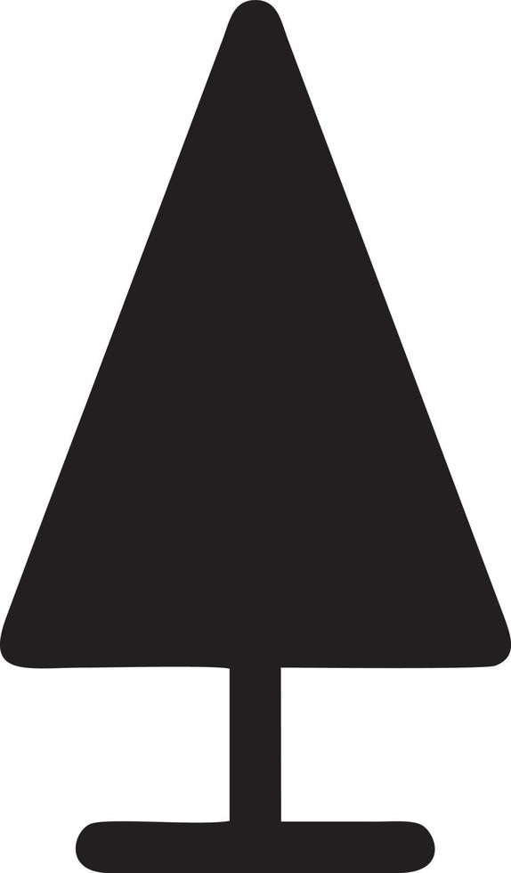 Baum Symbol Symbol Bild Vektor, Illustration von das Baum Botanik im schwarz Bild vektor