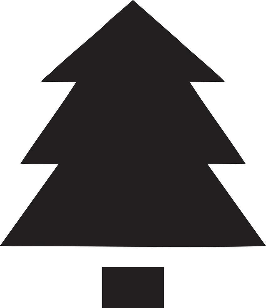 Baum Symbol Symbol Bild Vektor, Illustration von das Baum Botanik im schwarz Bild vektor