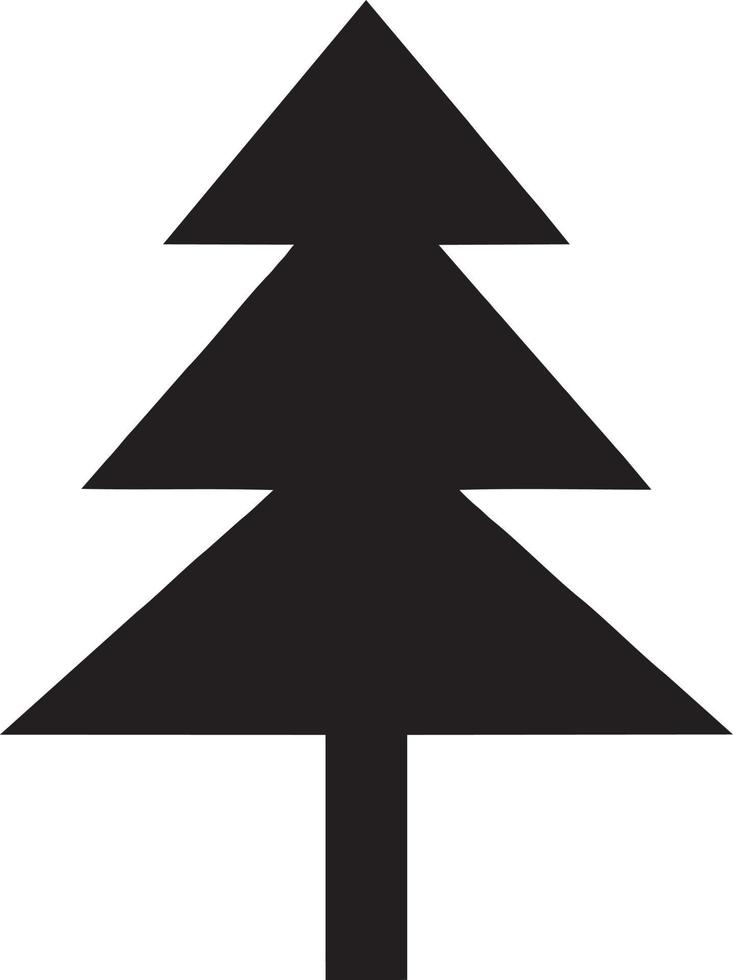 Baum Symbol Symbol Bild Vektor, Illustration von das Baum Botanik im schwarz Bild vektor