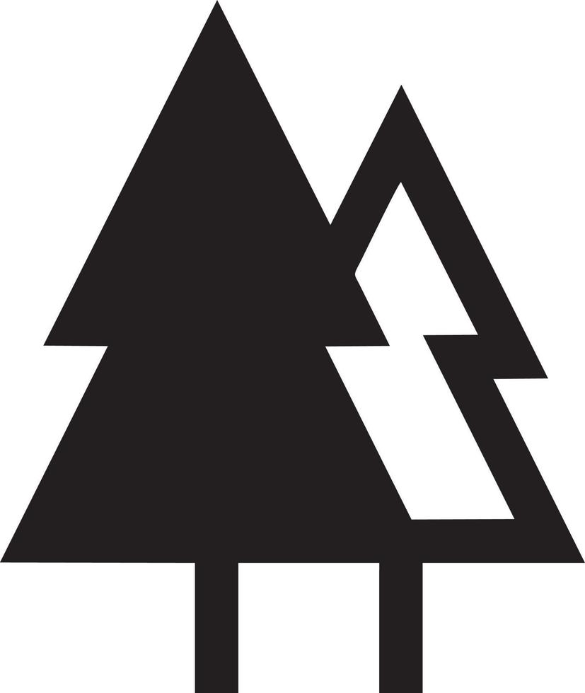 Baum Symbol Symbol Bild Vektor, Illustration von das Baum Botanik im schwarz Bild vektor