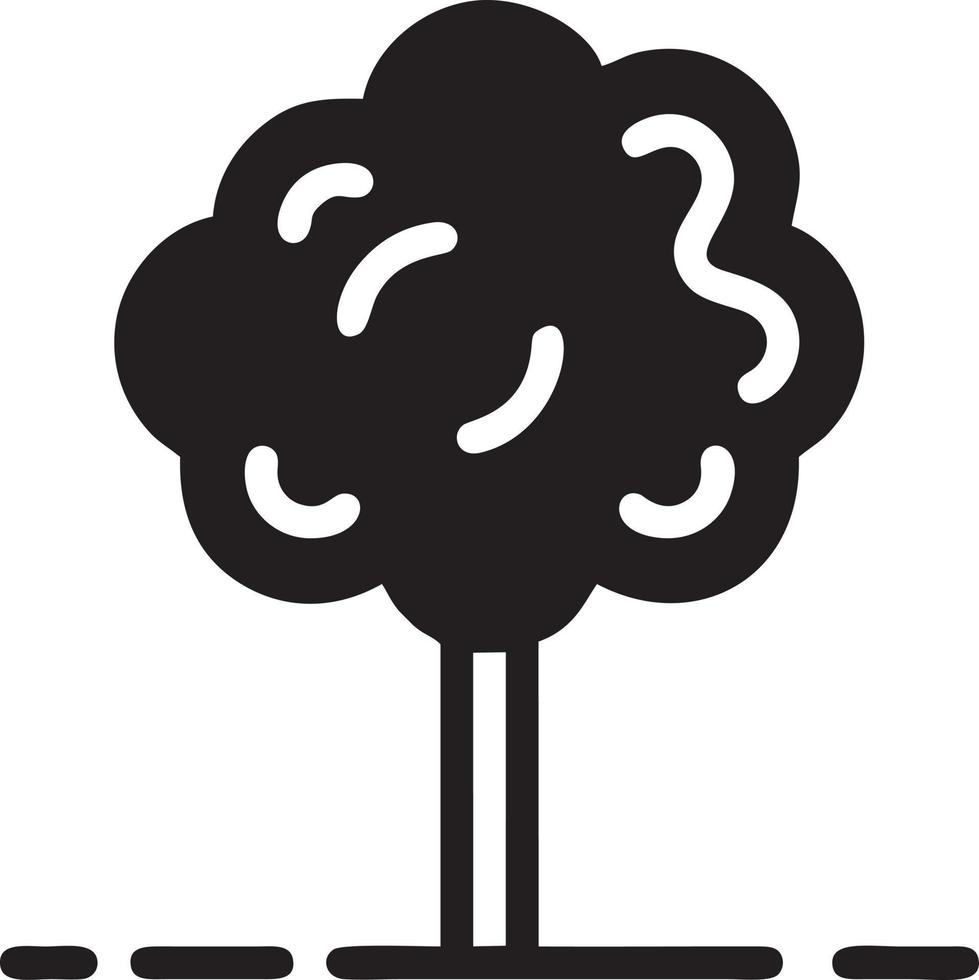 Baum Symbol Symbol Bild Vektor, Illustration von das Baum Botanik im schwarz Bild vektor