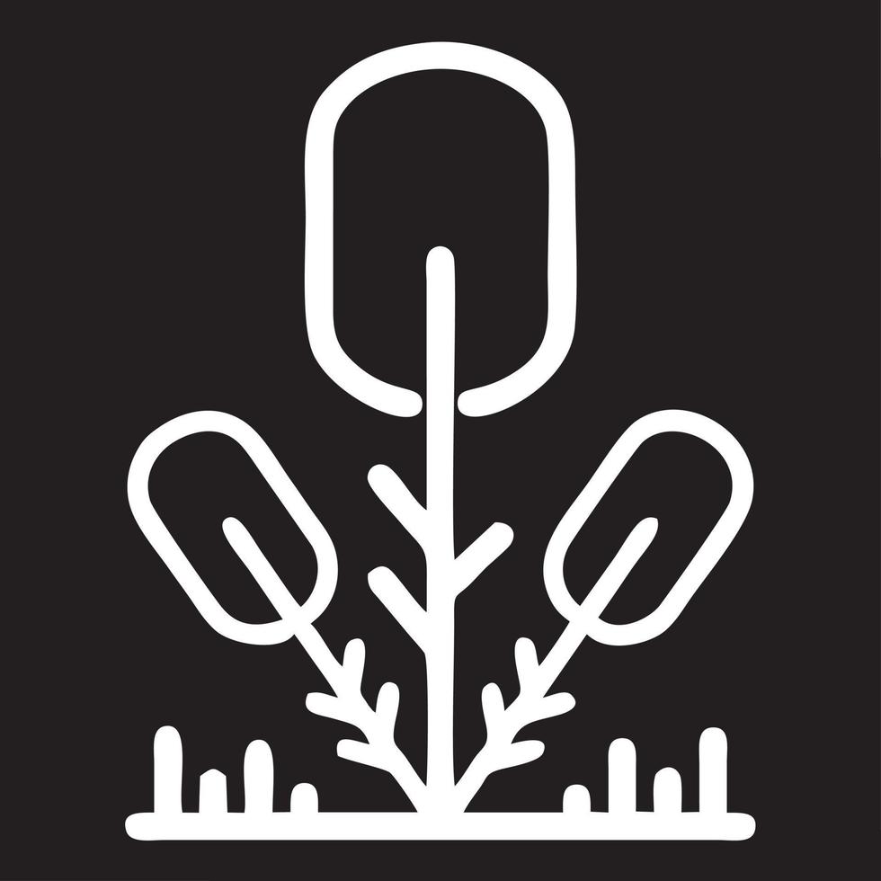 Baum Symbol Symbol Bild Vektor, Illustration von das Baum Botanik im schwarz Bild vektor