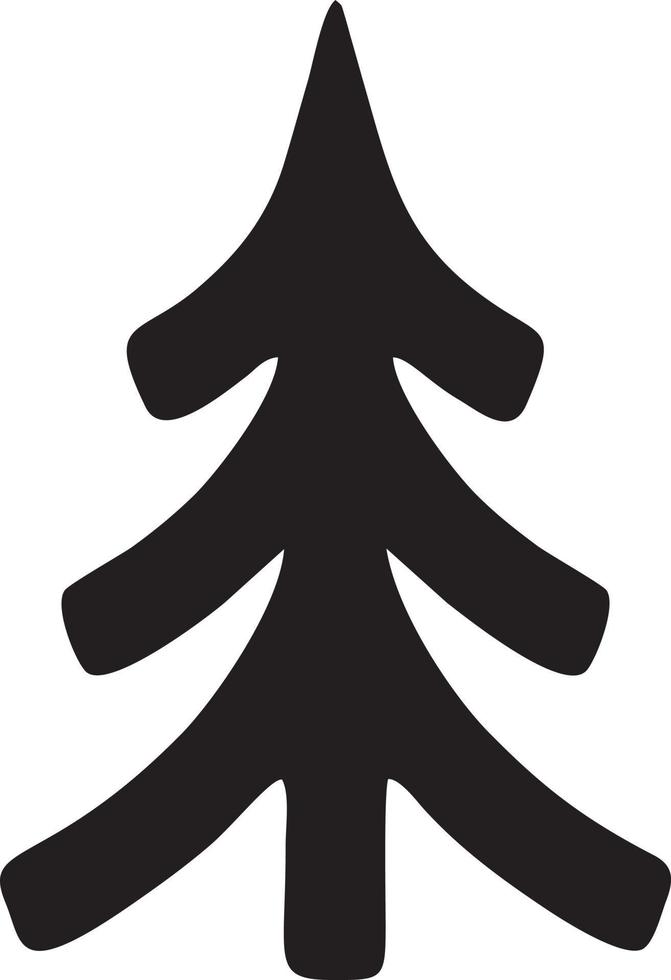 Baum Symbol Symbol Bild Vektor, Illustration von das Baum Botanik im schwarz Bild vektor