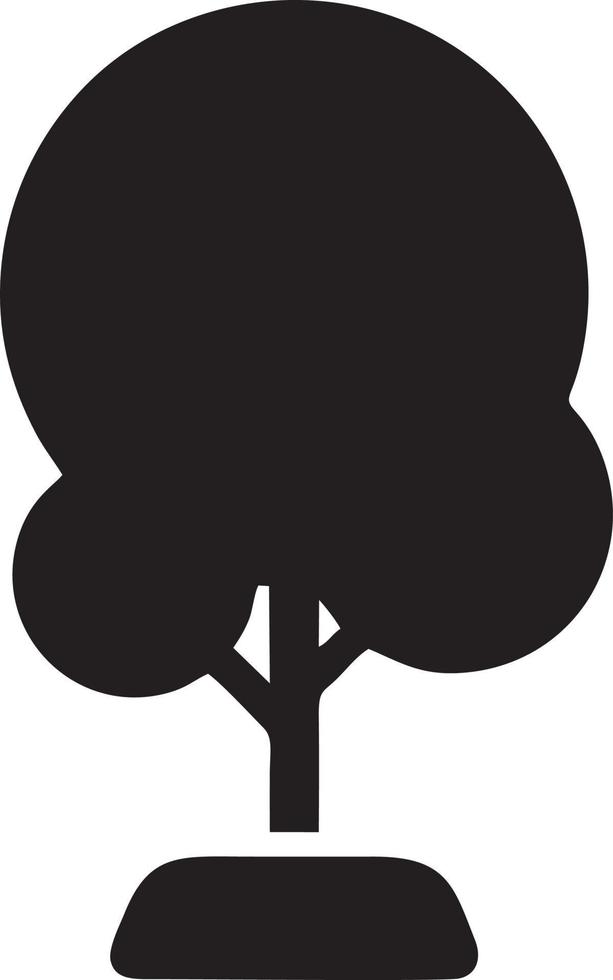 Baum Symbol Symbol Bild Vektor, Illustration von das Baum Botanik im schwarz Bild vektor