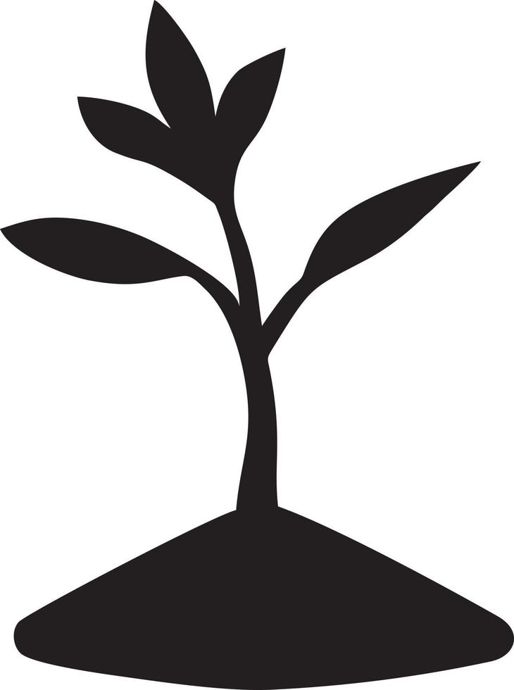 Baum Symbol Symbol Bild Vektor, Illustration von das Baum Botanik im schwarz Bild vektor