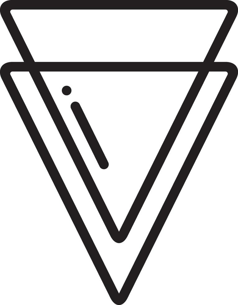linje ikon för kant vektor