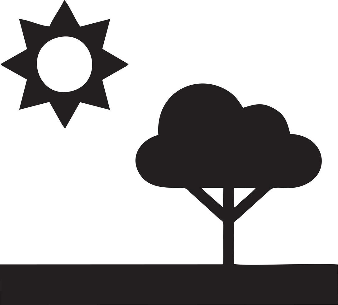 Baum Symbol Symbol Bild Vektor, Illustration von das Baum Botanik im schwarz Bild vektor