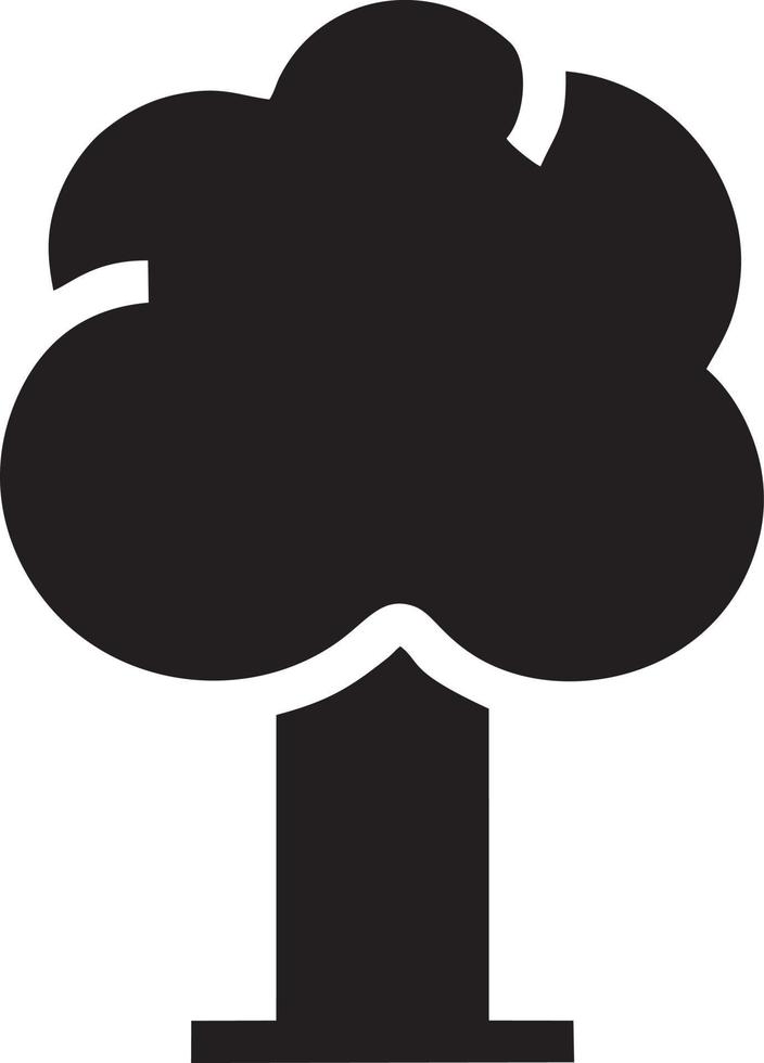 Baum Symbol Symbol Bild Vektor, Illustration von das Baum Botanik im schwarz Bild vektor