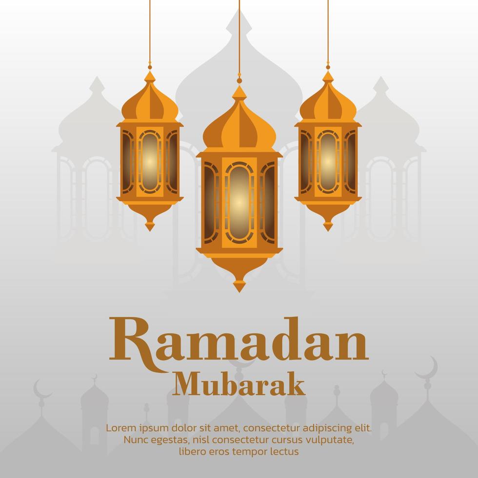 Ramadan Mubarak Hintergrund Vorlage vektor