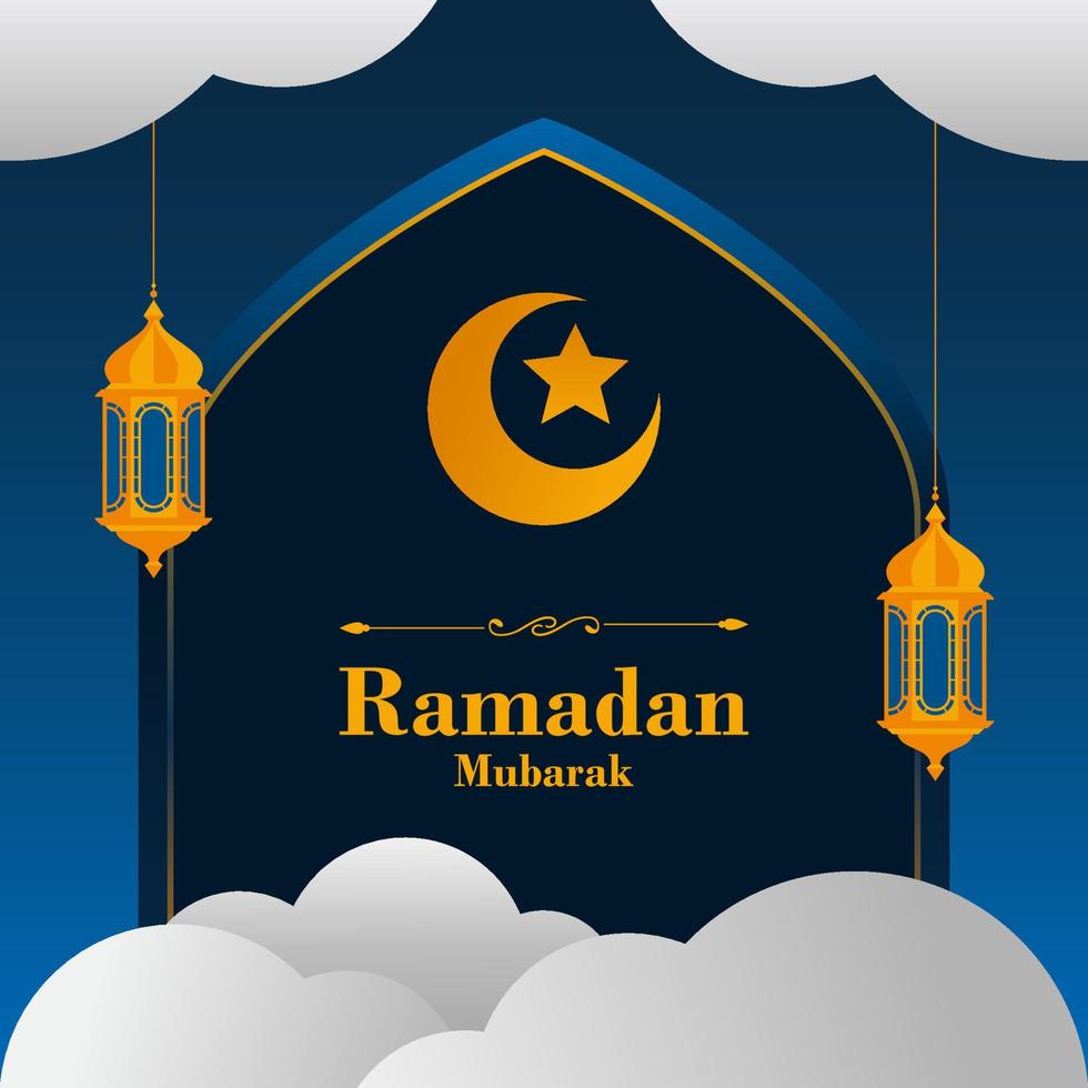 ramadan mubarak bakgrund mall vektor