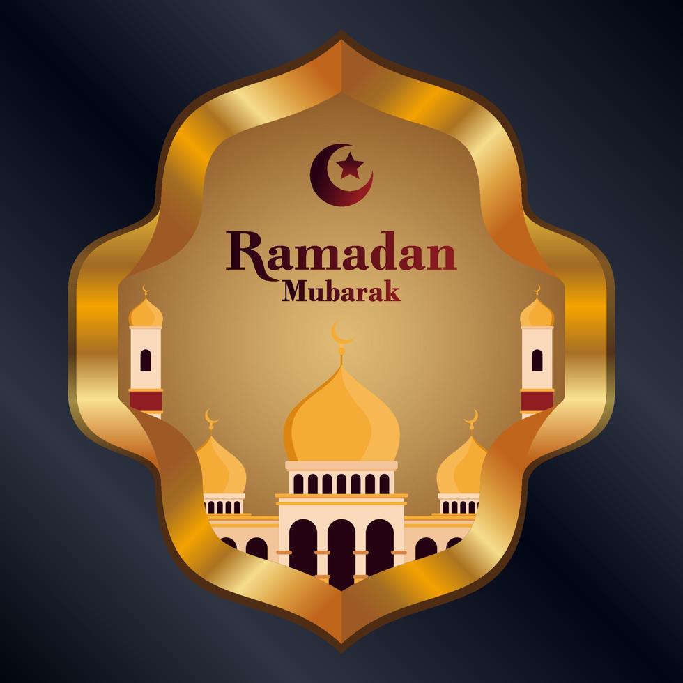 Ramadan Mubarak Hintergrund Vorlage vektor