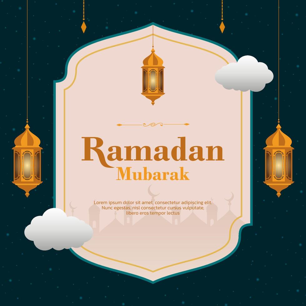 ramadan mubarak bakgrund mall vektor