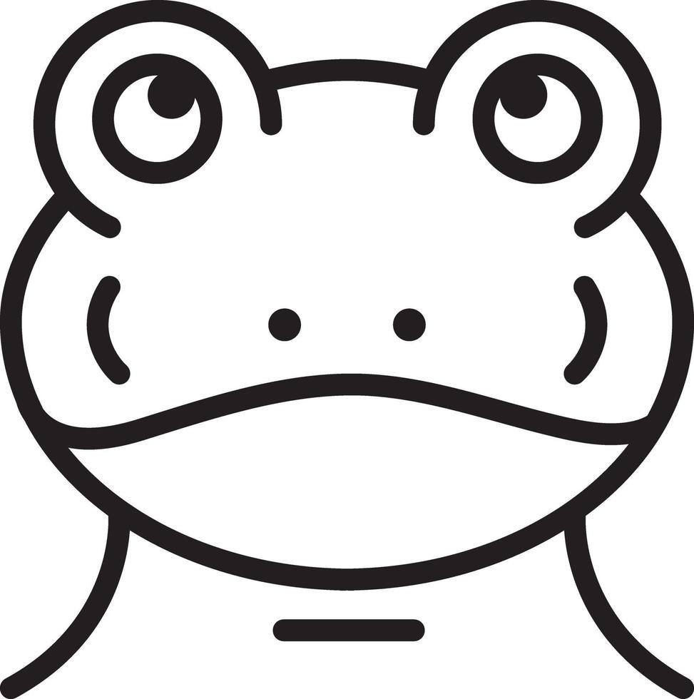 Liniensymbol für Frosch vektor