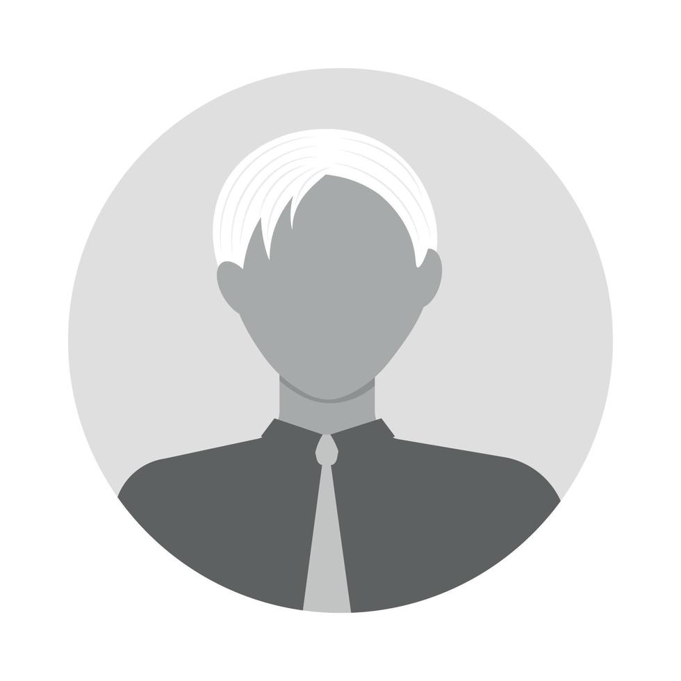 avatar Foto Platshållare ikon av en man i en skjorta och slips vektor