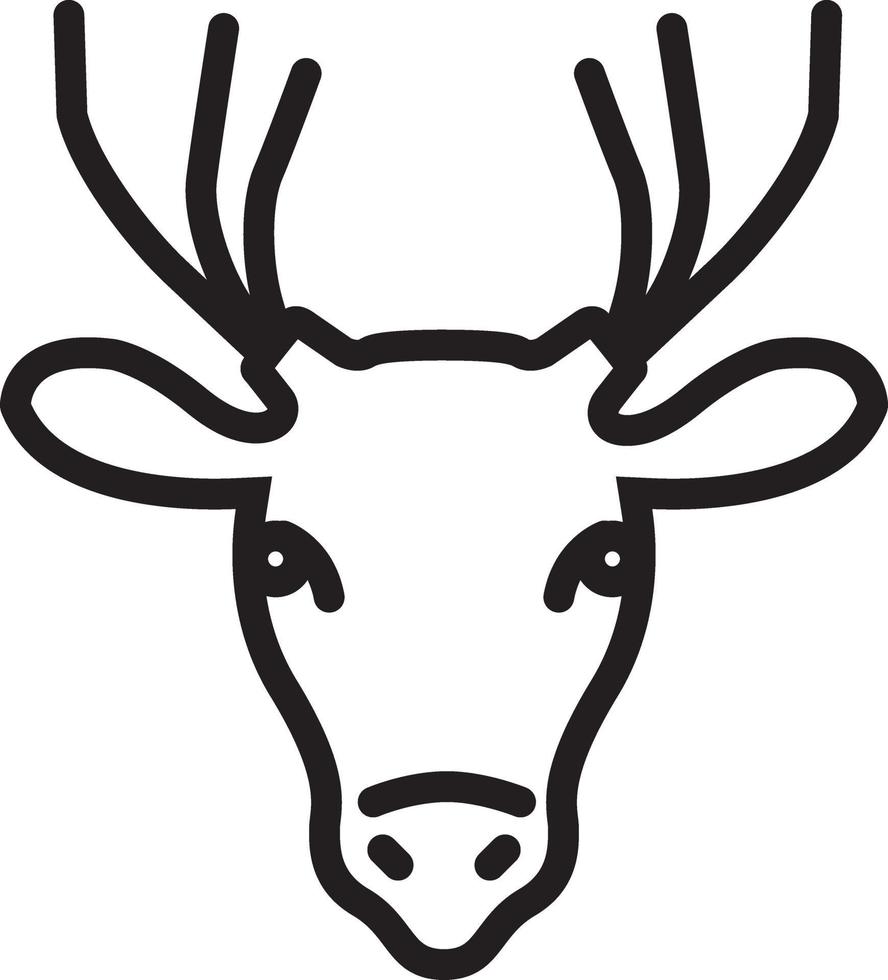 Liniensymbol für Hirsche vektor