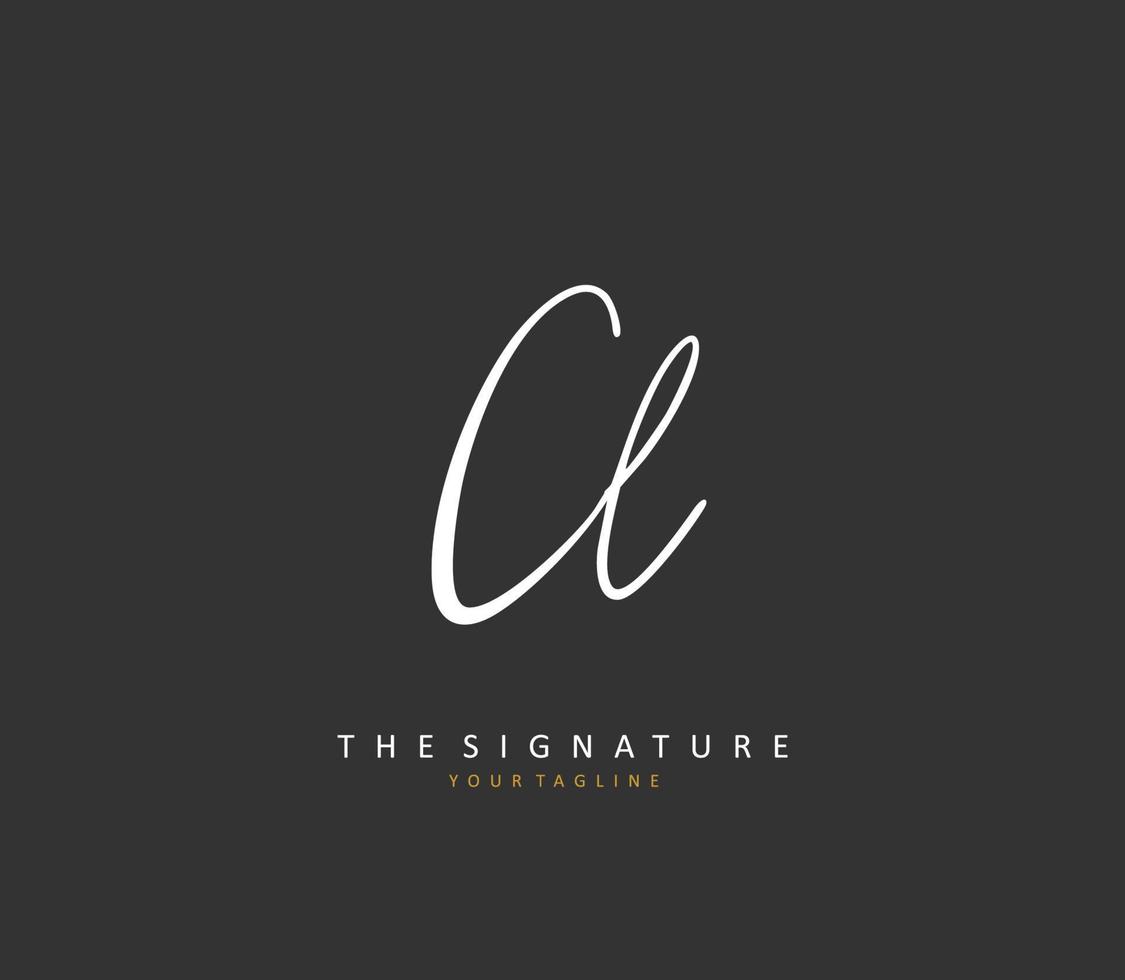 cl Initiale Brief Handschrift und Unterschrift Logo. ein Konzept Handschrift Initiale Logo mit Vorlage Element. vektor