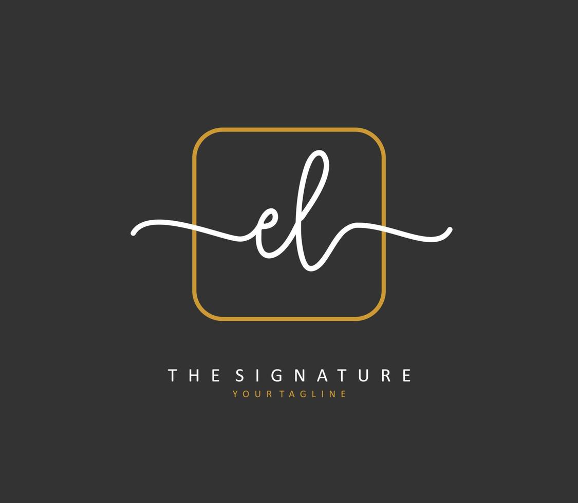 el Initiale Brief Handschrift und Unterschrift Logo. ein Konzept Handschrift Initiale Logo mit Vorlage Element. vektor