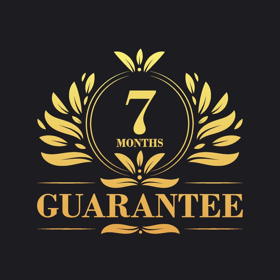 7 Monate Garantie Logo Vektor, 7 Monate Garantie Zeichen Symbol vektor