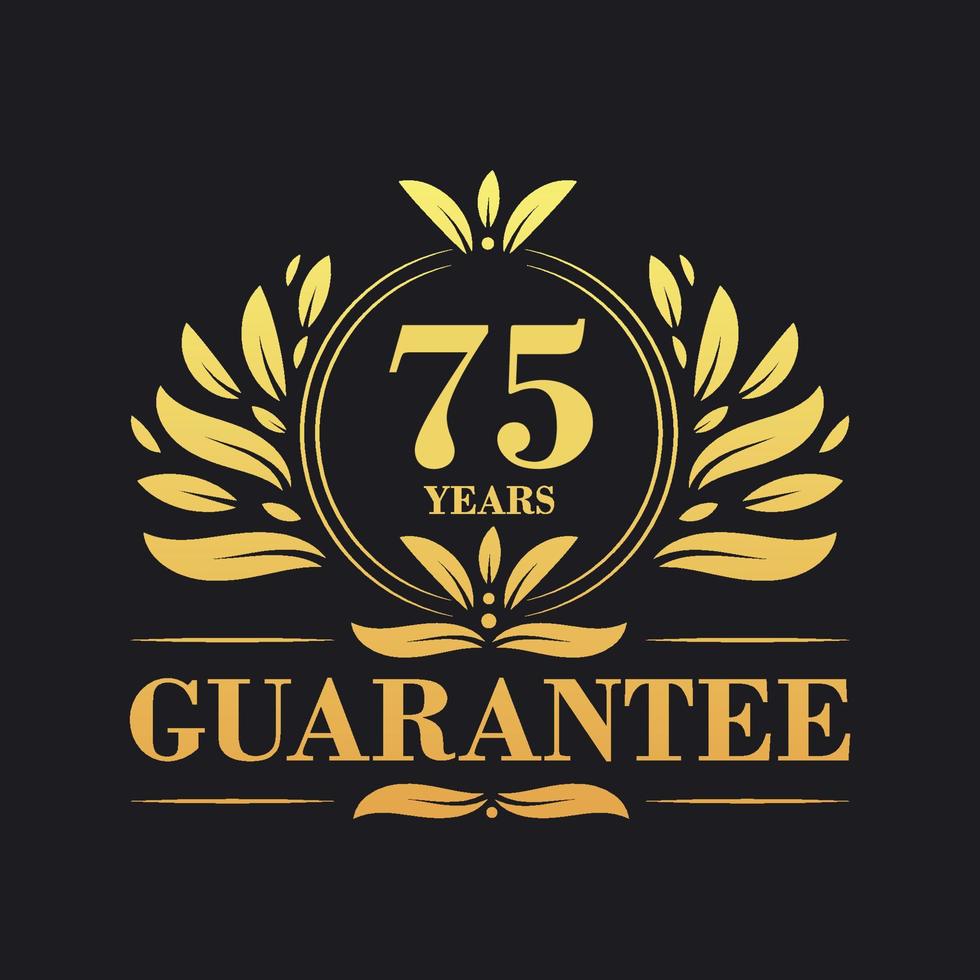75 Jahre Garantie Logo Vektor, 75 Jahre Garantie Zeichen Symbol vektor