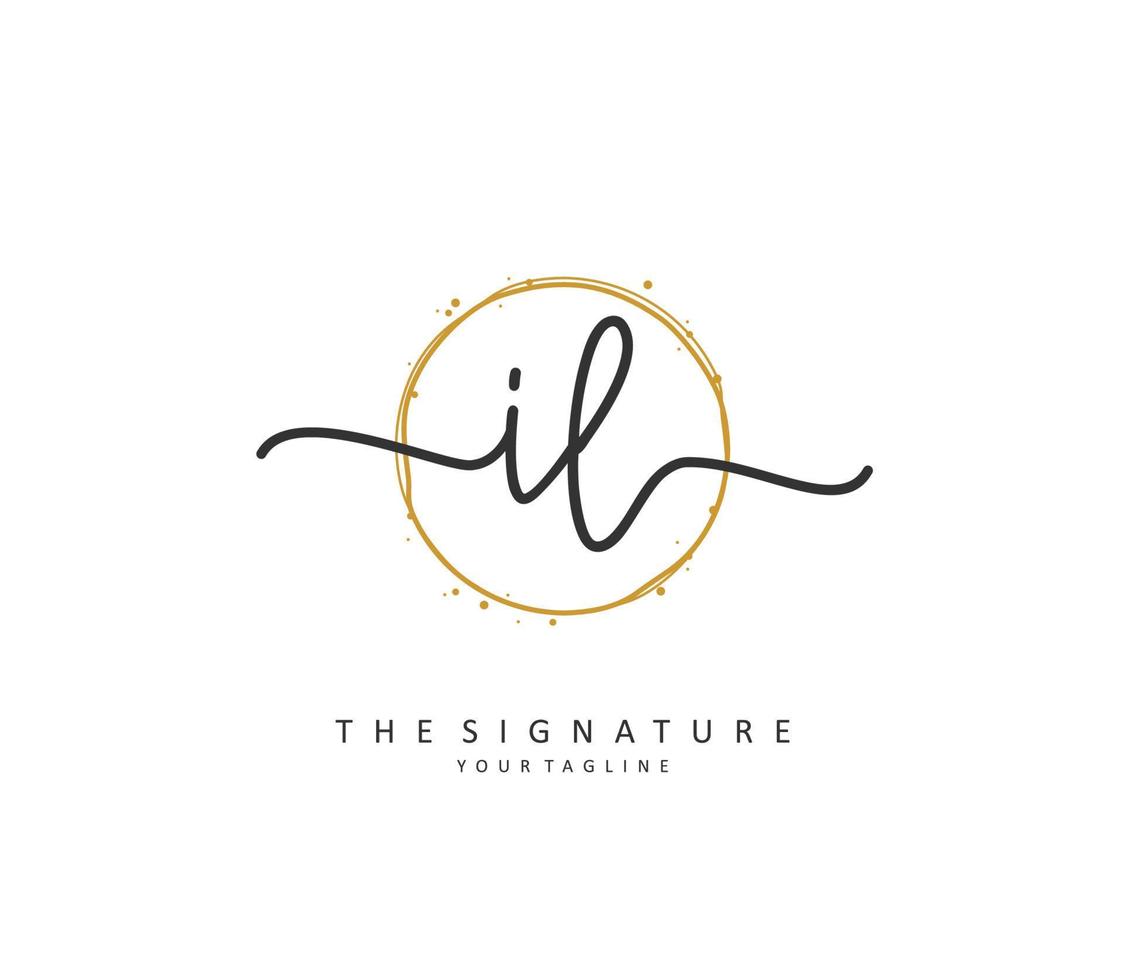 il Initiale Brief Handschrift und Unterschrift Logo. ein Konzept Handschrift Initiale Logo mit Vorlage Element. vektor