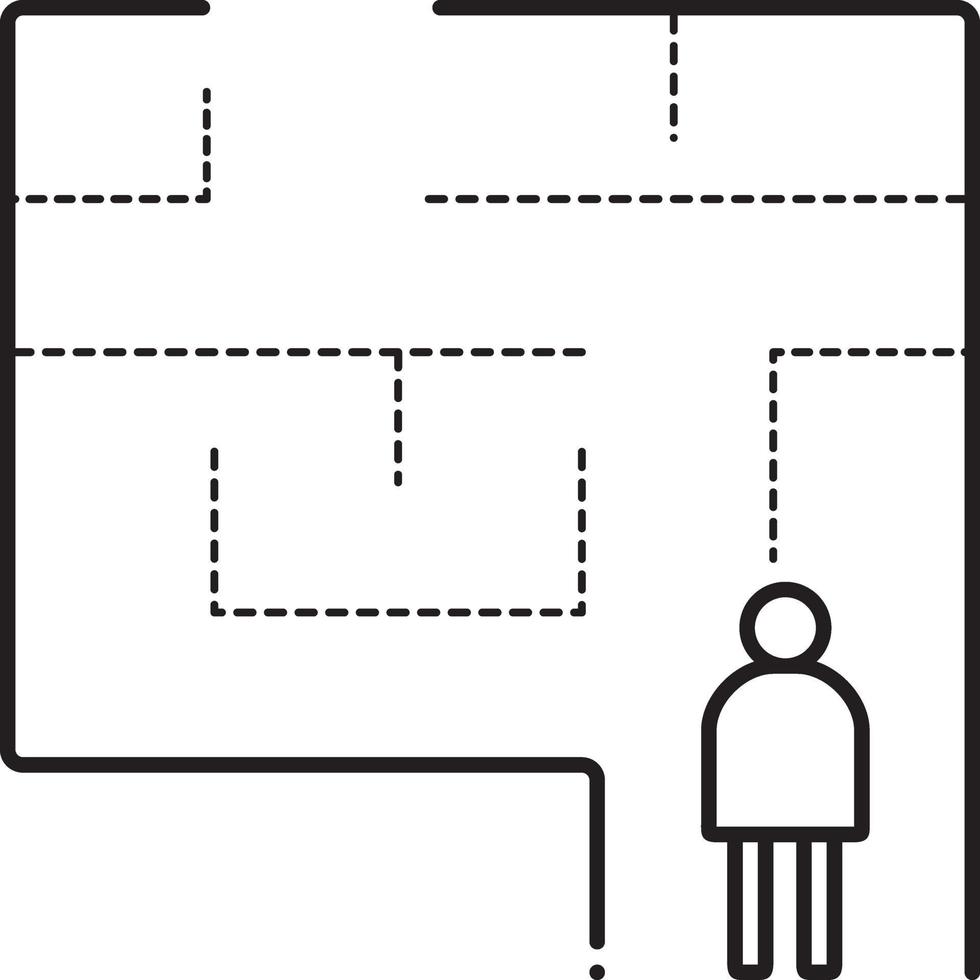 Liniensymbol für Evakuierungsplan vektor