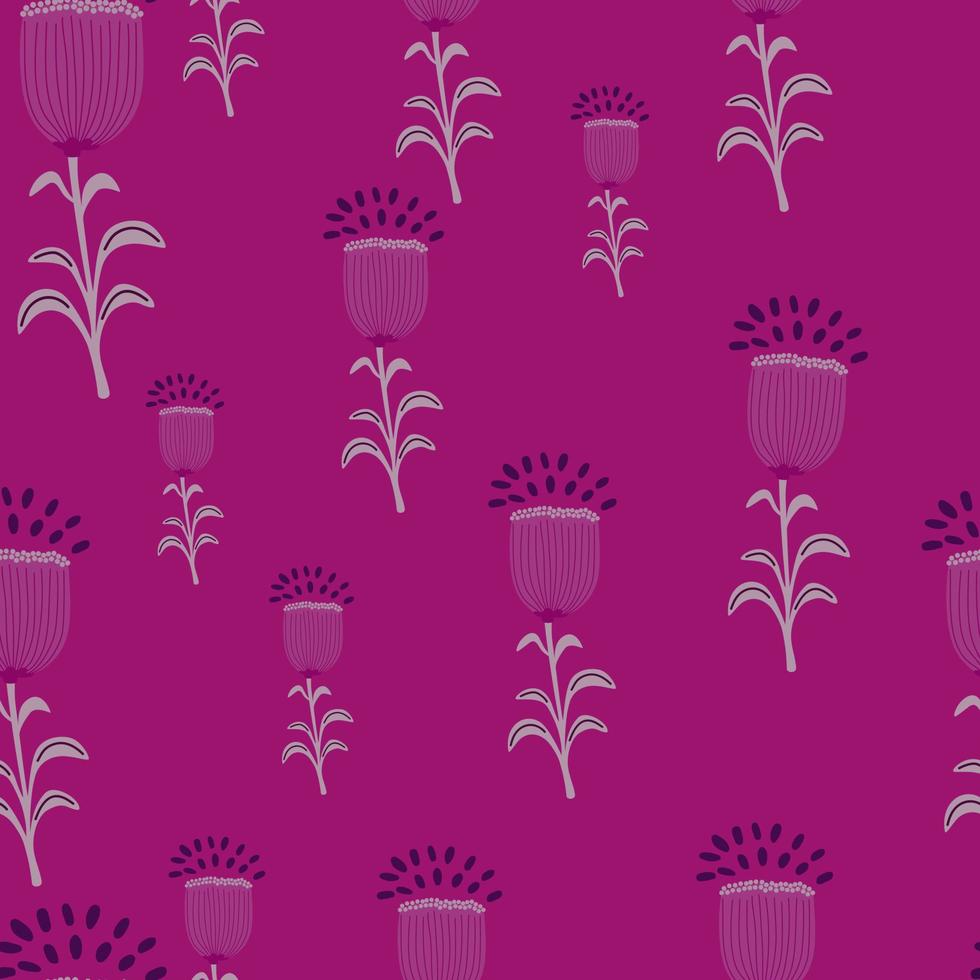nahtlos Frühling Muster mit stilisieren Blumen. elegant botanisch Hintergrund. abstrakt Blumen- Hintergrund. vektor