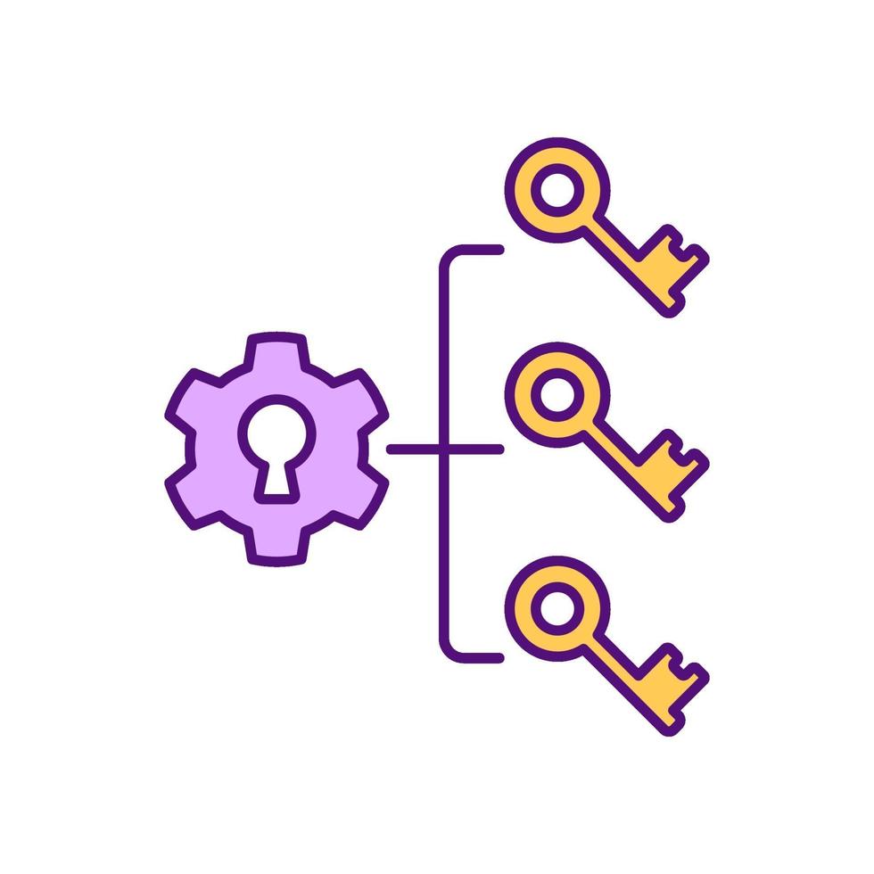 Brainstorming-Strategie RGB-Farbsymbol vektor