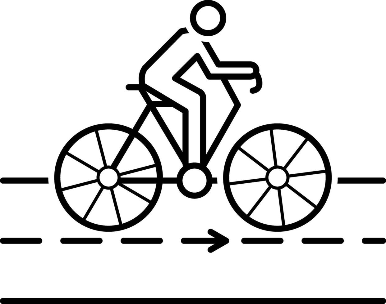 Liniensymbol für Fahrrad vektor