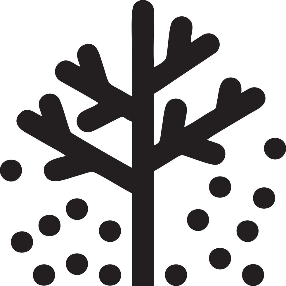 Baum Symbol Symbol Bild Vektor, Illustration von das Baum Botanik im schwarz Bild vektor