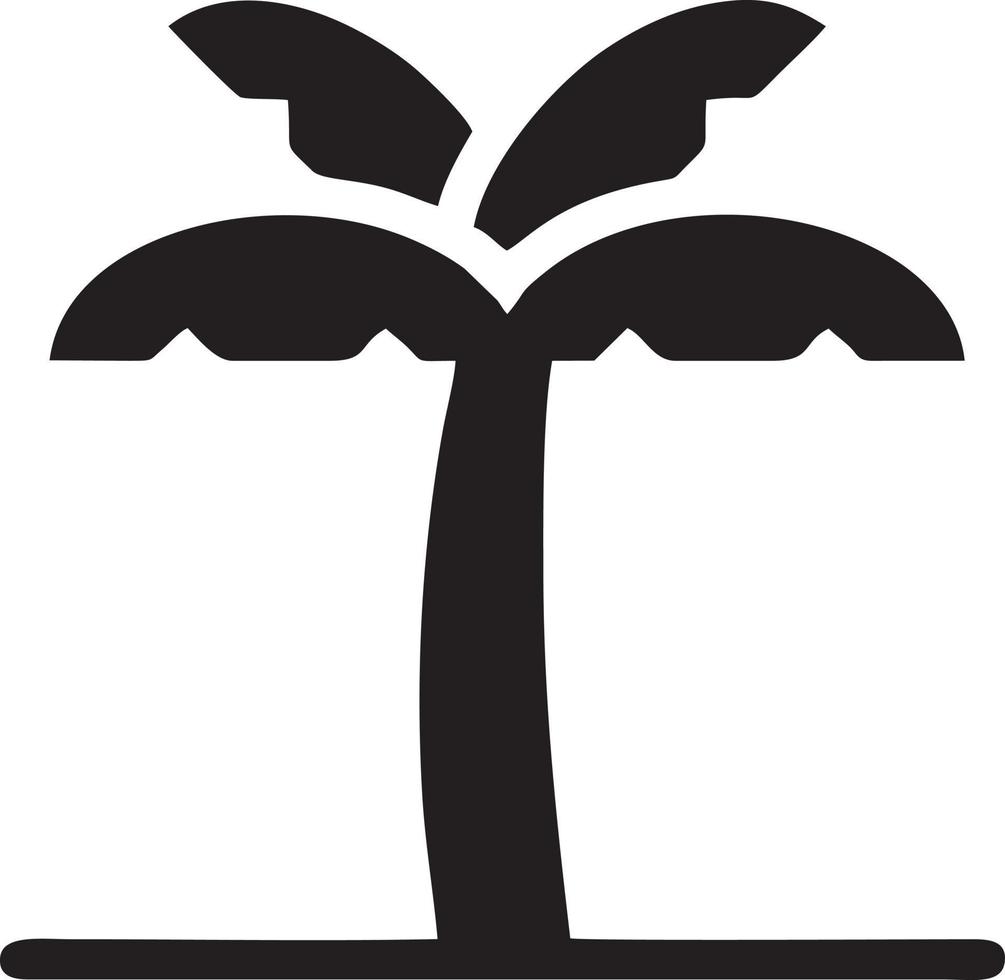 Baum Symbol Symbol Bild Vektor, Illustration von das Baum Botanik im schwarz Bild vektor