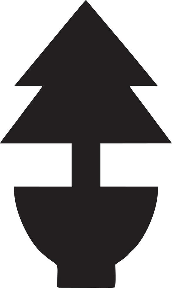 Baum Symbol Symbol Bild Vektor, Illustration von das Baum Botanik im schwarz Bild vektor