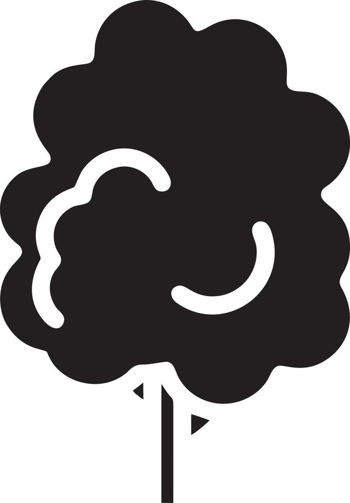 Baum Symbol Symbol Bild Vektor, Illustration von das Baum Botanik im schwarz Bild vektor