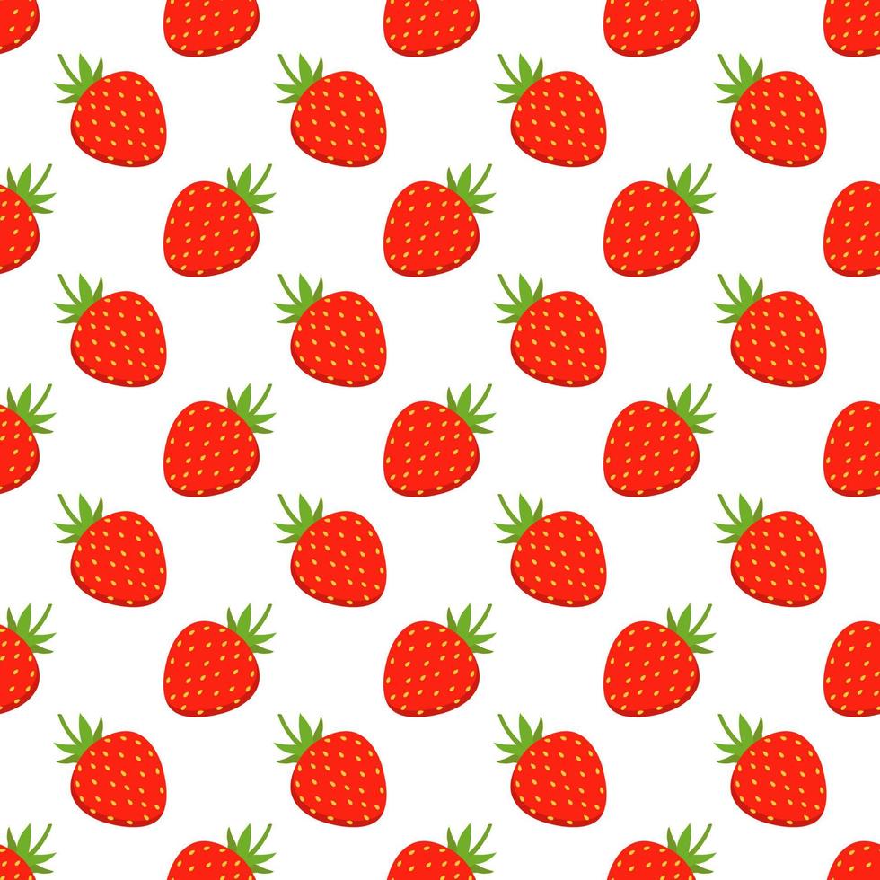 Erdbeer-Vektor Musterdesign Hintergrund. vektor
