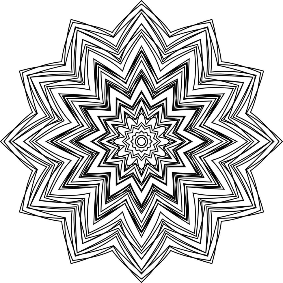 Arabisch Zahl Blumen- schwarz und Weiß Zier Mandala Muster Design vektor