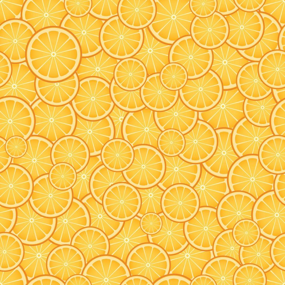 geschnitten Orange nahtlos Muster, exotisch Früchte Vektor Hintergrund.